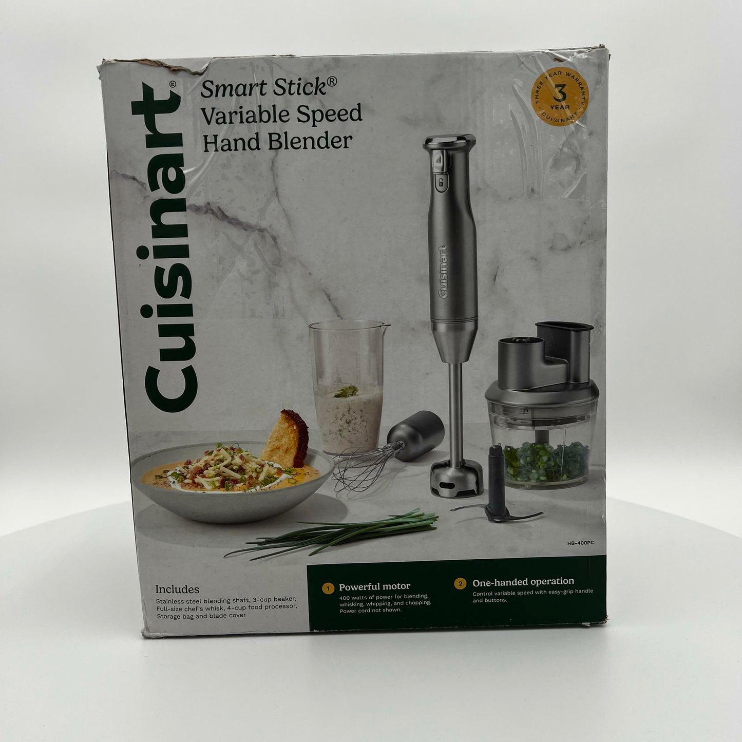 Cuisinart HB-400PC Smart Stick Variable Speed Hand Blender - Like New