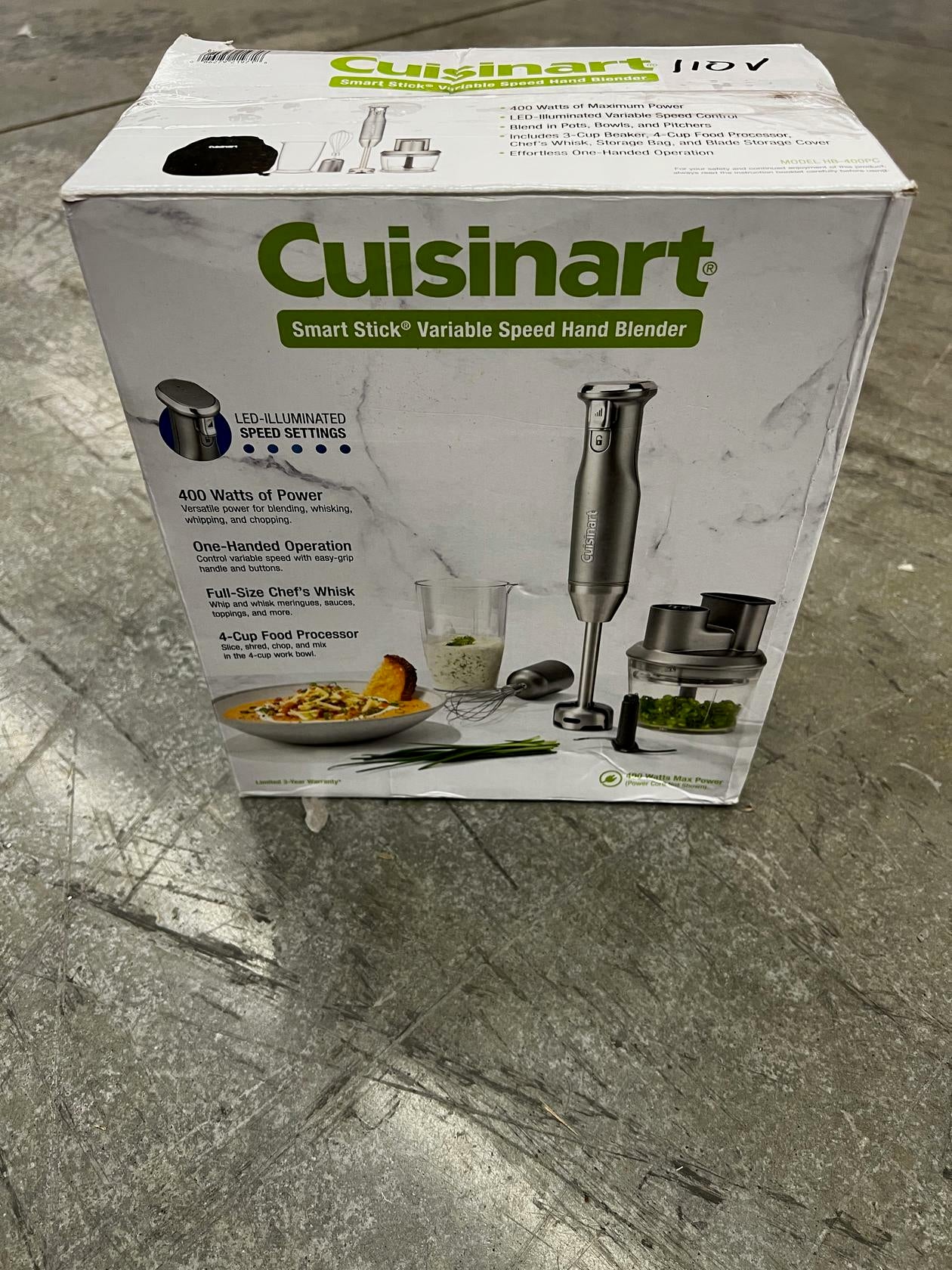 Cuisinart HB-400PC Smart Stick Variable Speed Hand Blender - Like New