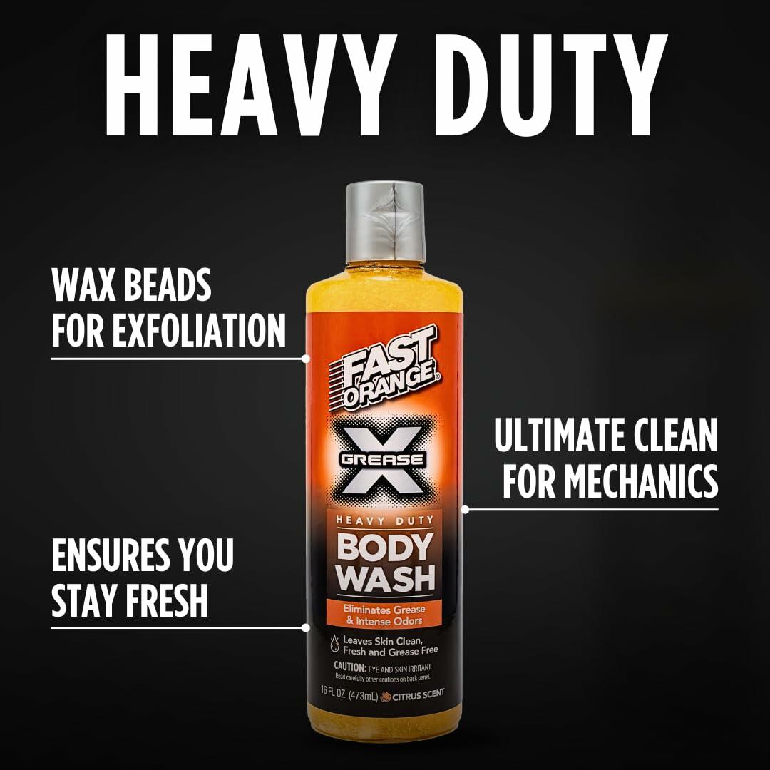 Fast Orange 25716 Grease X Body Wash, Exfoliating & Hydrating Heavy Duty Shower