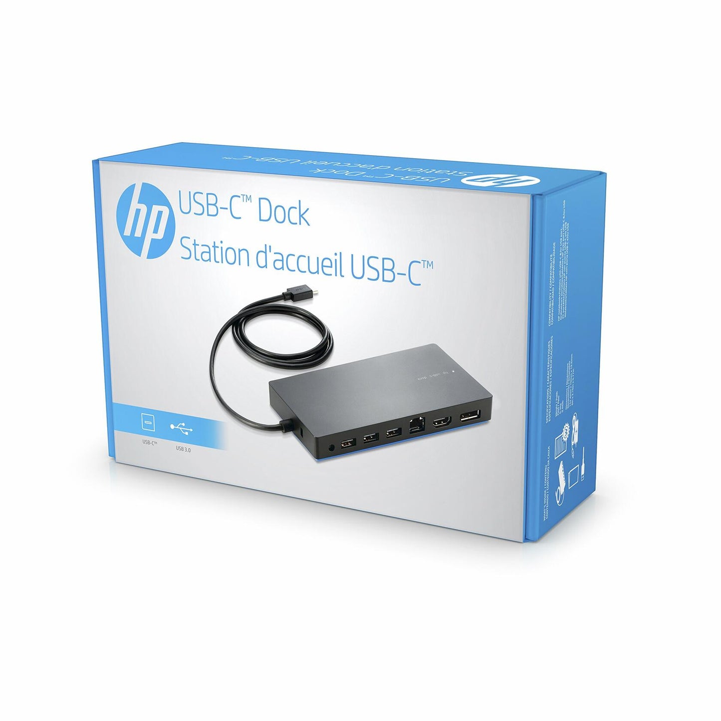 HP USB-C Dock - for Notebook/Tablet PC - USB Type C - Wired - Like New